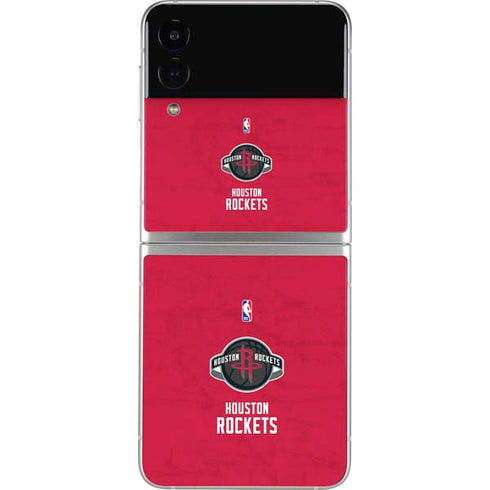NBA Houston Rockets Distressed Galaxy Z Flip3 5G Skin